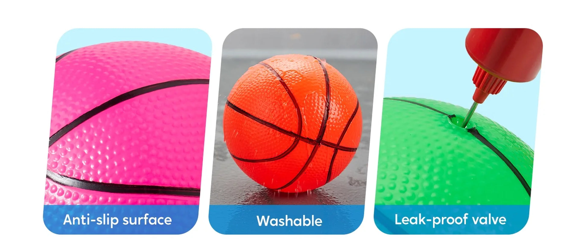 6 Pcs Mini Basketballs for Kids Colorful 5" Small Basketball Toys for over the Door Basketball Hoop Inflatable Rubber Ball for Indoor & Outdoor Sports, Party Favor Gifts for Toddler