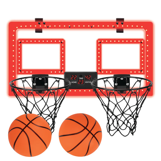 Over-The-Door Basketball Dual Hoop, Indoor Sports Game, Plastic, for All Ages, by